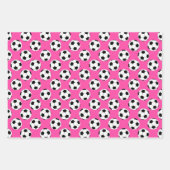 サッカーボールパターン ラッピングペーパーシート (正面)