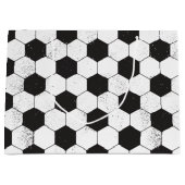 サッカーボールパターン ラージペーパーバッグ (正面)