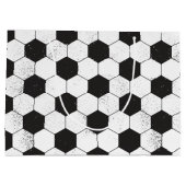 サッカーボールパターン ラージペーパーバッグ (裏面)