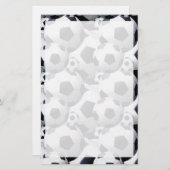 サッカーボールパターン 便箋 (正面/裏面)