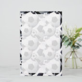 サッカーボールパターン 便箋 (スタンド正面)