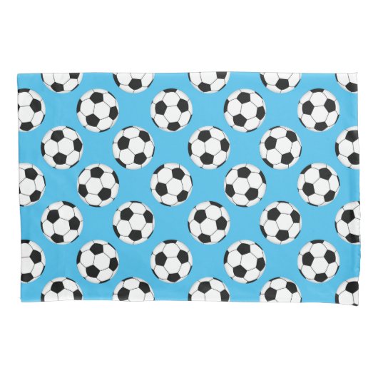 サッカーボールパターン 枕カバー (正面)