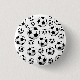サッカーボールパターン 缶バッジ