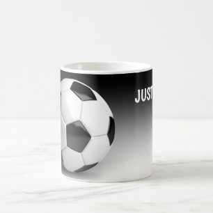 サッカーボールパーソナライズされたコーヒーマグカップ コーヒーマグカップ