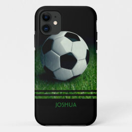サッカーボールパーソナライズされた名 |サッカー iPhone 11 ケース