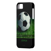 サッカーボールパーソナライズされた名 |サッカー Case-Mate iPhoneケース (裏面左)
