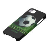 サッカーボールパーソナライズされた名 |サッカー Case-Mate iPhoneケース (下部)