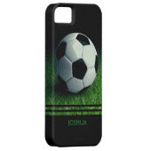 サッカーボールパーソナライズされた名 |サッカー Case-Mate iPhoneケース (裏面/右)