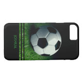 サッカーボールパーソナライズされた名 |サッカー Case-Mate iPhoneケース (裏面(横))