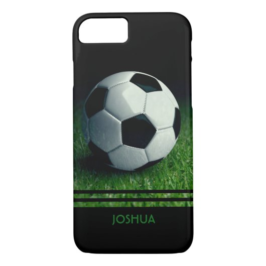 サッカーボールパーソナライズされた名 |サッカー Case-Mate iPhoneケース (裏面)