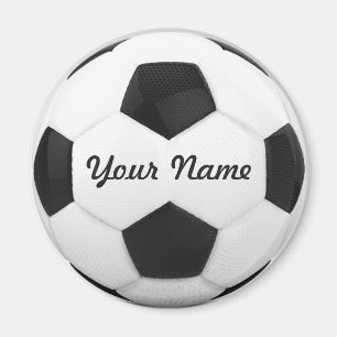サッカーボールパーソナライズされた名 マグネット