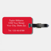 サッカーボールパーソナライズされた ラゲッジタグ (裏面横)