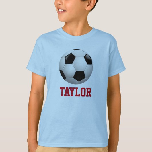 サッカーボールパーソナライズされた Tシャツ (正面)