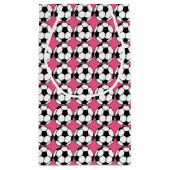 サッカーボールピンクガール誕生日パーティー スモールペーパーバッグ