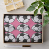 サッカーボールピンクガール誕生日パーティー 薄葉紙 (ギフト)