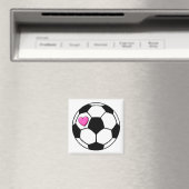 サッカーボールピンクHrt マグネット (インサイチュ (食洗機))