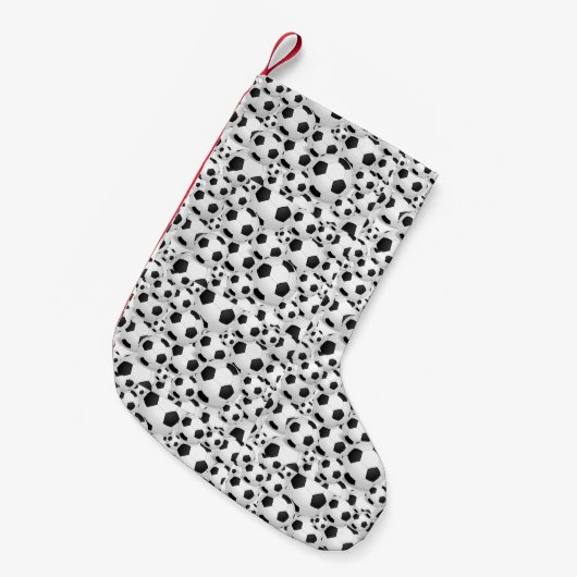 サッカーボールファン スモールクリスマスストッキング (正面 (吊り時))