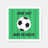 サッカーボールフィールドスポーツカスタム スタンダードカクテルナプキン (正面)
