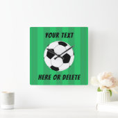 サッカーボールフィールドスポーツ スクエア壁時計 (ホーム)