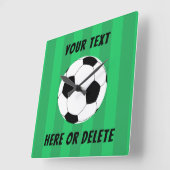 サッカーボールフィールドスポーツ スクエア壁時計 (傾斜)