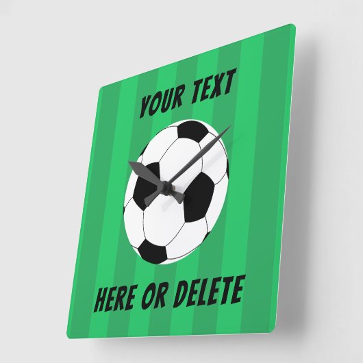 サッカーボールフィールドスポーツ スクエア壁時計 (傾斜)