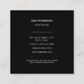 サッカーボールフットボールトレーナーコーチ スクエア名刺 (裏面)