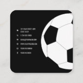 サッカーボールフットボールトレーナーソーシャルメディアのアイコン スクエア名刺 (裏面)