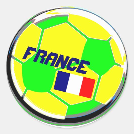 サッカーボールフランス ラウンドシール (正面)