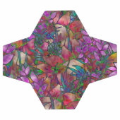 サッカーボールフローラ抽象芸術ステンドグラス サッカーボール (フラット)