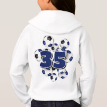 サッカーボールブルーのグループのジャージー番号