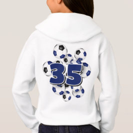 サッカーボールブルーのグループのジャージー番号