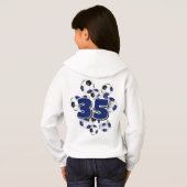 サッカーボールブルーのグループのジャージー番号 (裏面フル)