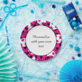 サッカーボールプレーヤー| DIYの文字|のショッキングピンク ペーパープレート (パーティー)