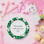 サッカーボールプレーヤー| DIYの文字|の緑 ペーパープレート (パーティー)