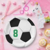 サッカーボールプレーヤーNUMBERファン子供パーティーおもしろい ペーパープレート (パーティー)