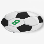 サッカーボールプレーヤーNUMBERファン子供パーティーおもしろい ペーパープレート (アングル)