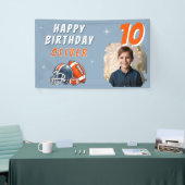 サッカーボールヘルメットカートゥーンフォトバースデーパーティー 横断幕 (トレードショー)