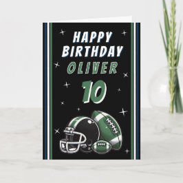 サッカーボールヘルメットマンガハッピーバースデー カード