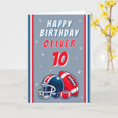 サッカーボールヘルメットマンガハッピーバースデー カード (黄色い花)