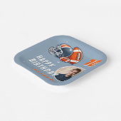 サッカーボールヘルメットマンガートフォト誕生日 ペーパープレート (傾斜あり)