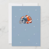 サッカーボールヘルメットマンガートフォト誕生日 招待状 (裏面)