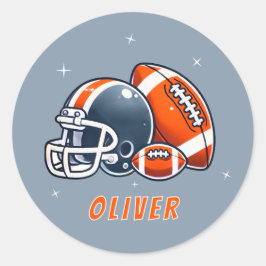 サッカーボールヘルメットマンガ誕生日 ラウンドシール