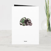 サッカーボールヘルメット漫画のコーチフォト サンキューカード (裏面)