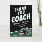 サッカーボールヘルメット漫画コーチ サンキューカード (正面)