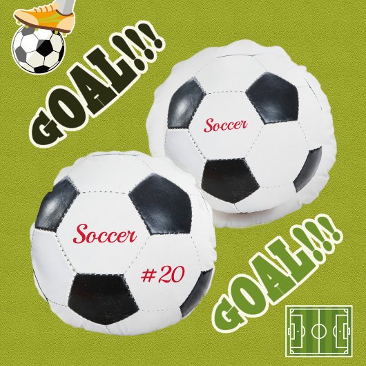 サッカーボールホワイト&ブラックフットボールスポーツテーマ ラウンドクッション