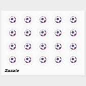 サッカーボールボクシー ラウンドシール (シート)