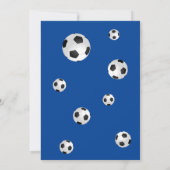 サッカーボールボールブルースポーツコーチ サンキューカード (裏面)