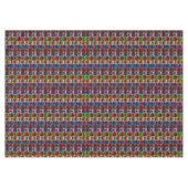 サッカーボールポップ・アートのアートパターン テーブルクロス (正面(横))