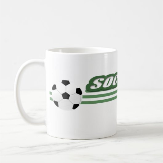 サッカーボールマグカップ コーヒーマグカップ (左)