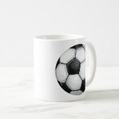 サッカーボールマグ コーヒーマグカップ (正面右)